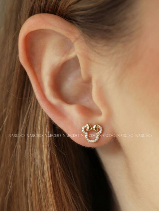 Aretes pequeños Minnie Mouse