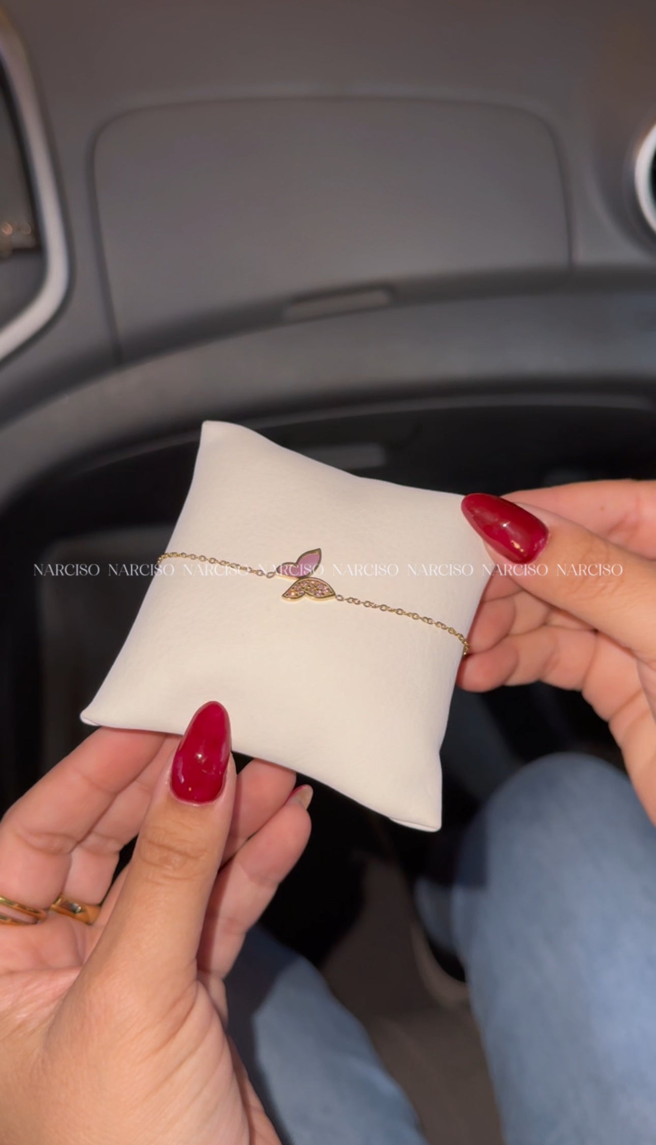 Collar y pulsera mariposas