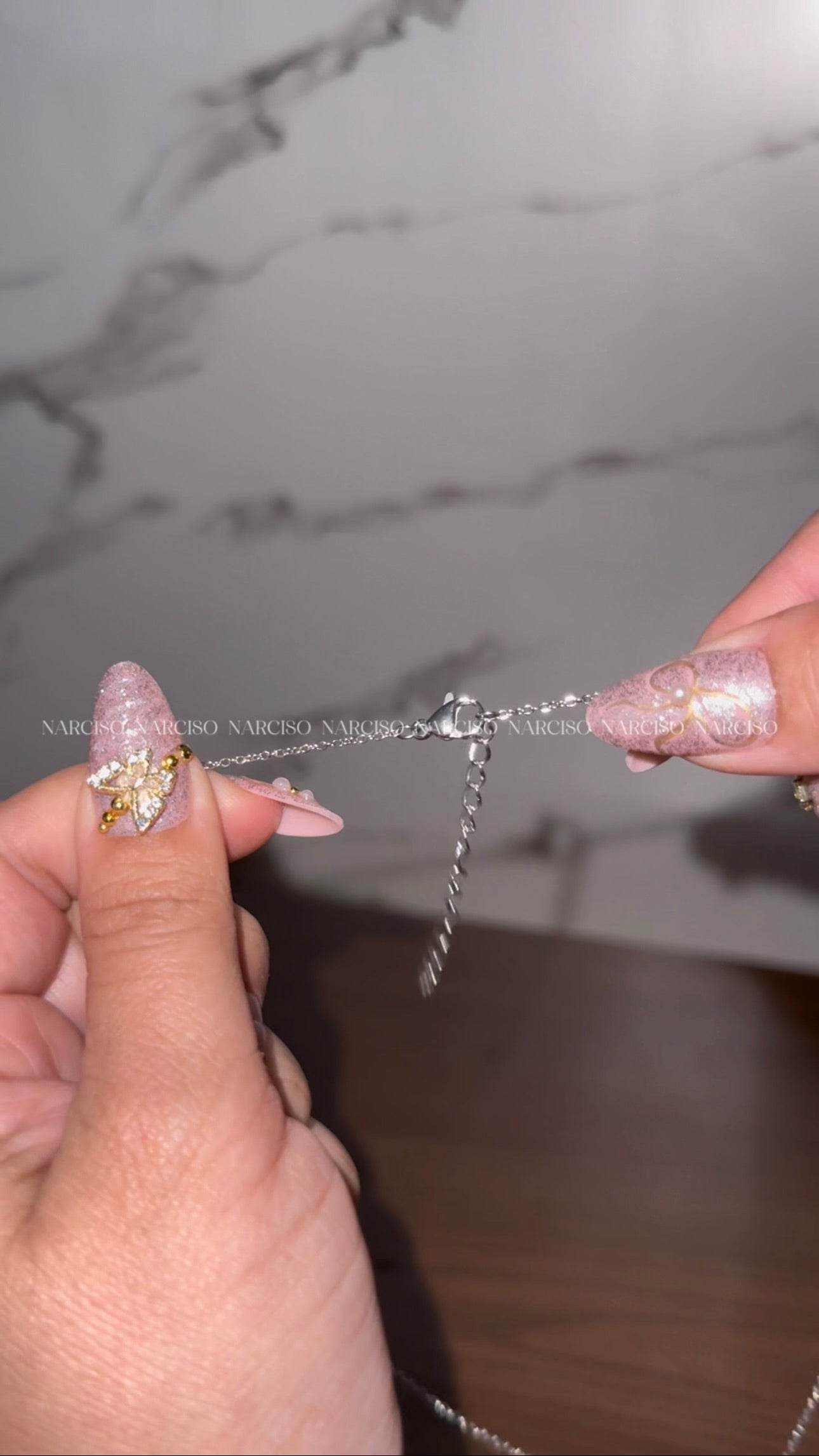 Collar y pulsera mariposas plateado