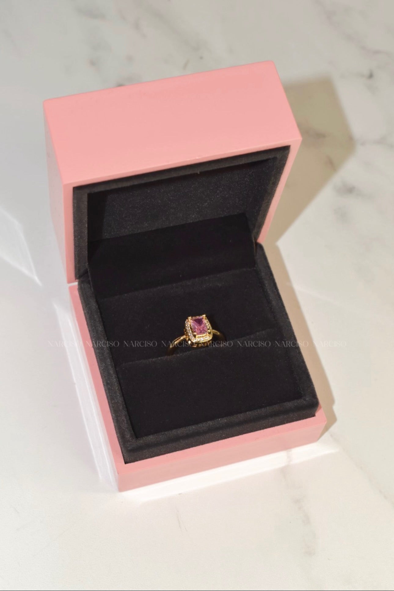 Anillo promesa rosado