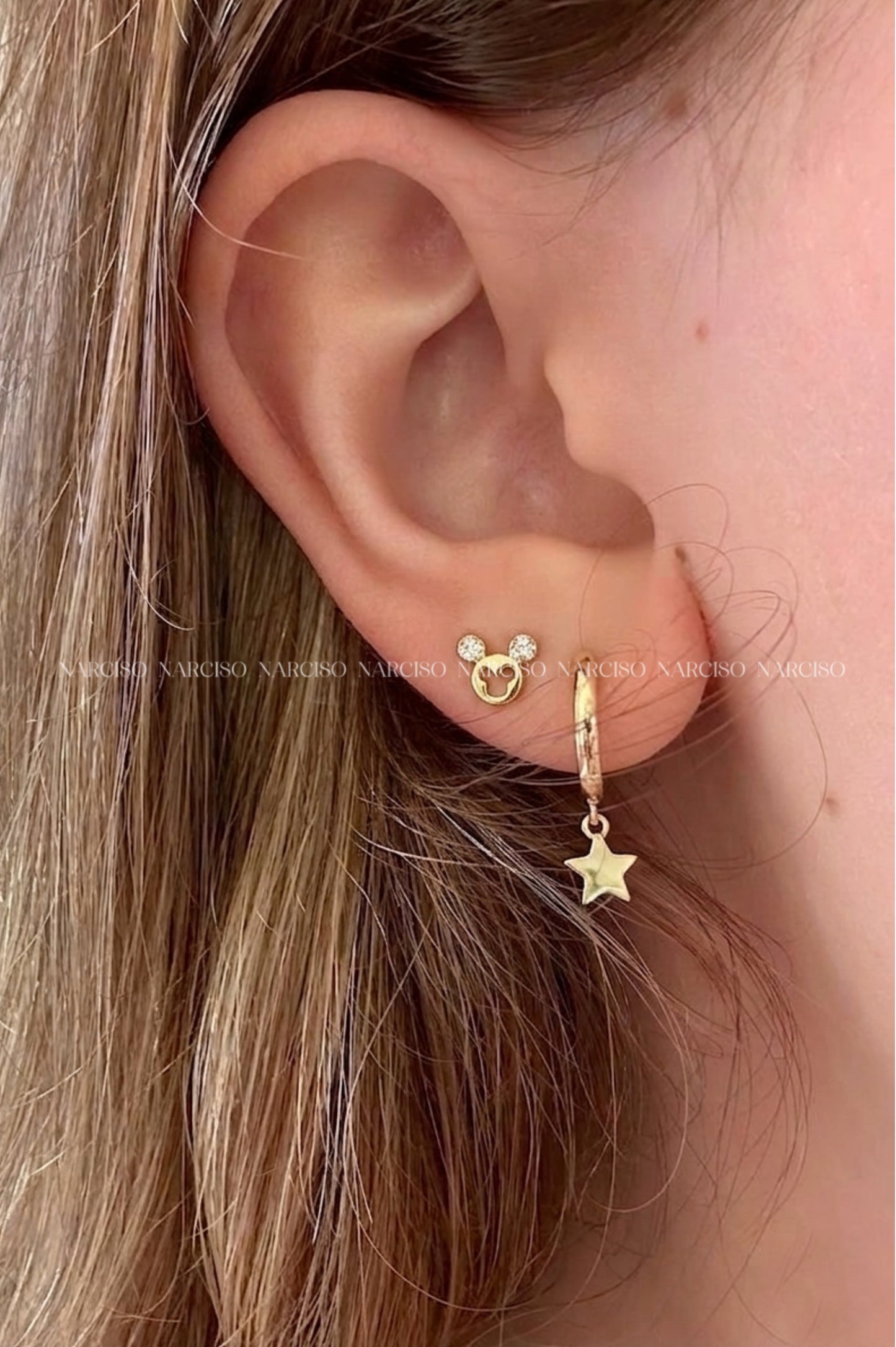 Aretes pequeños Mickey Mouse