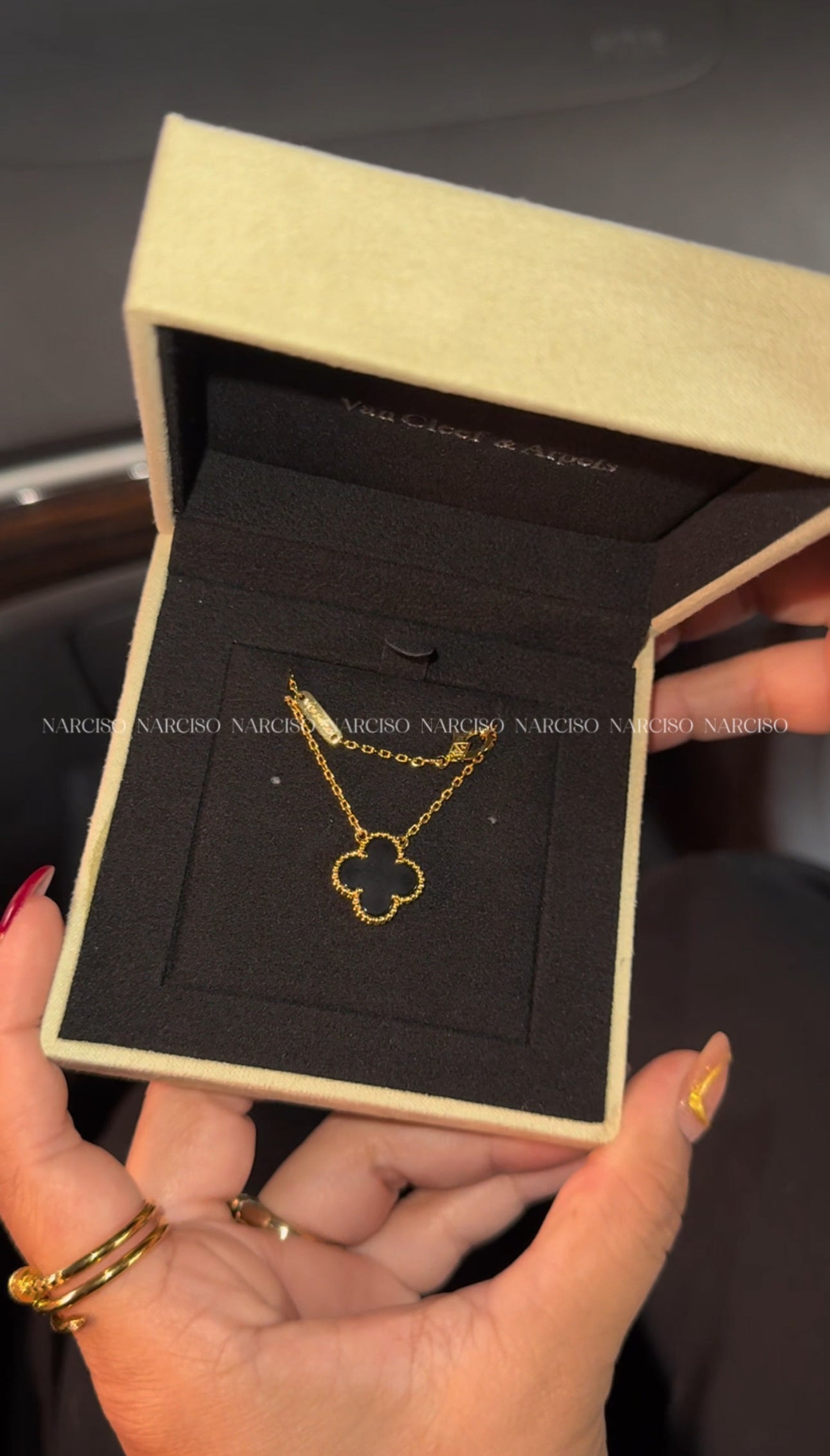 Collar VC negro con empaque