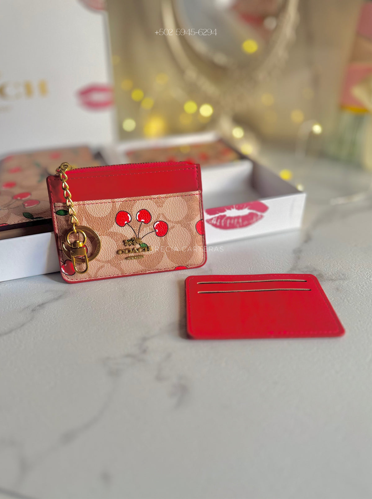 Set Coach café rojo