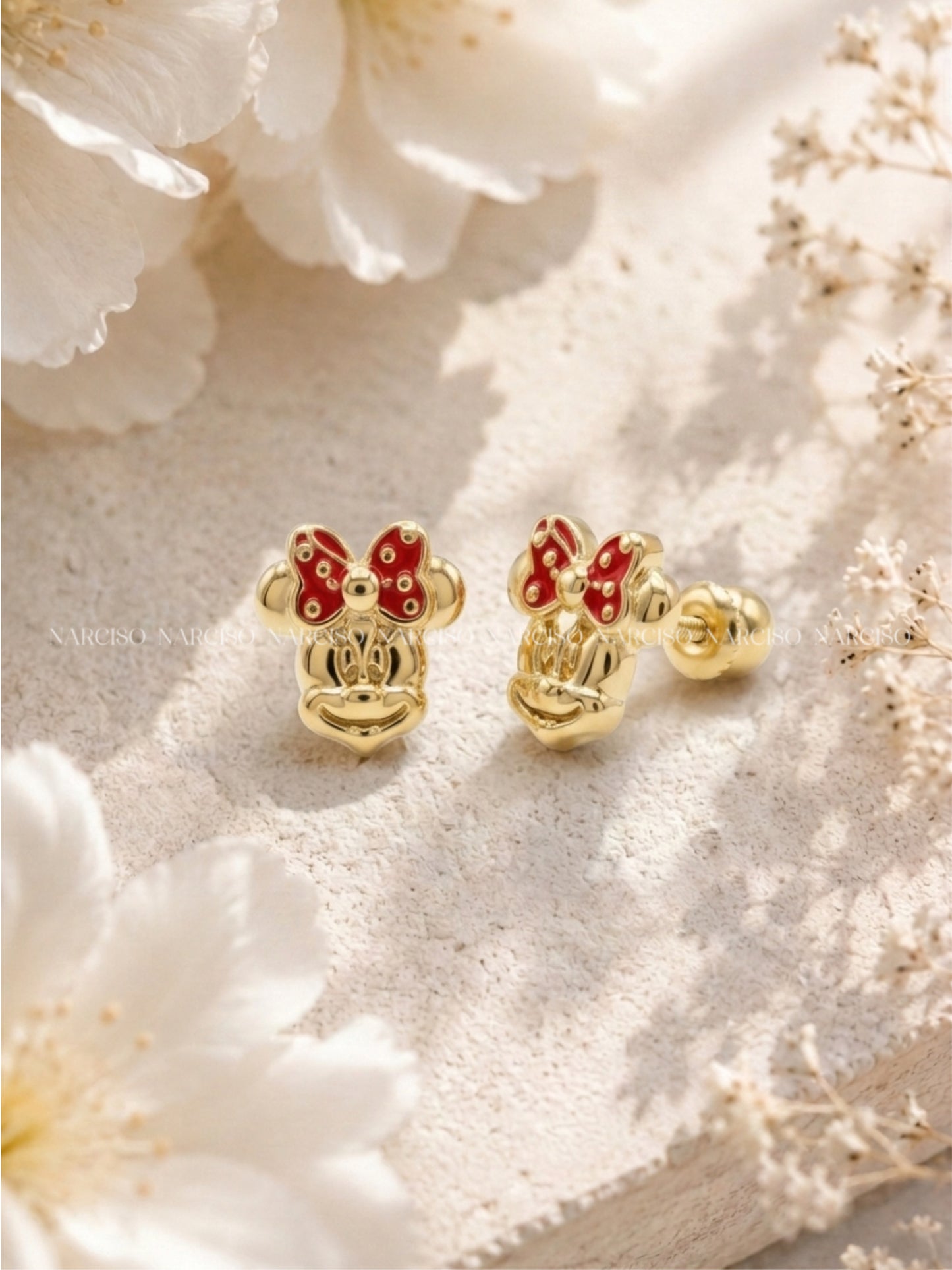 Aretes pequeños Minnie Mouse