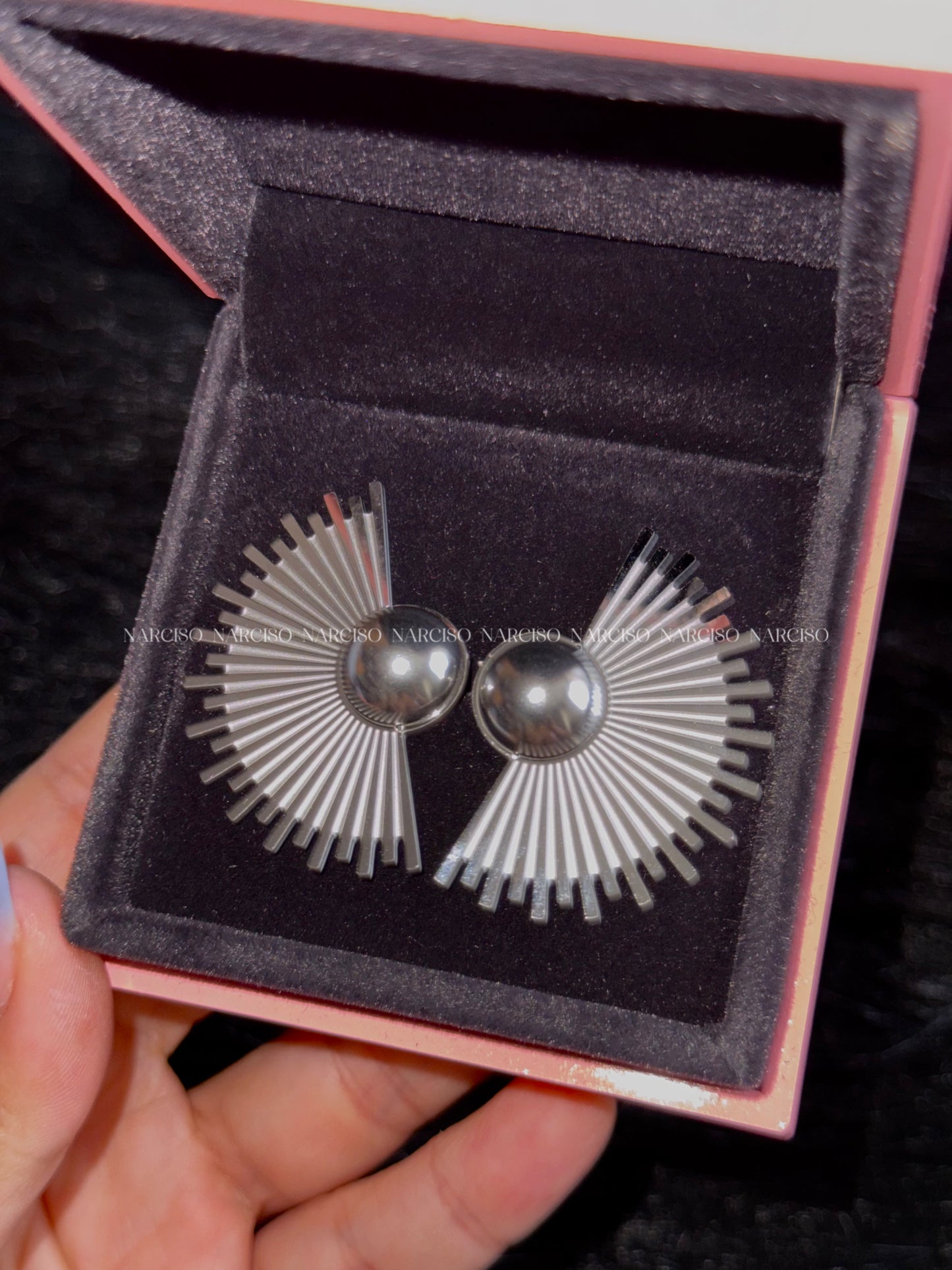 Aretes plateados