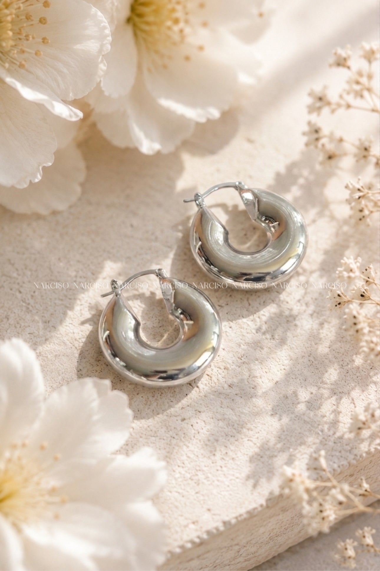 Chunky silver earrings