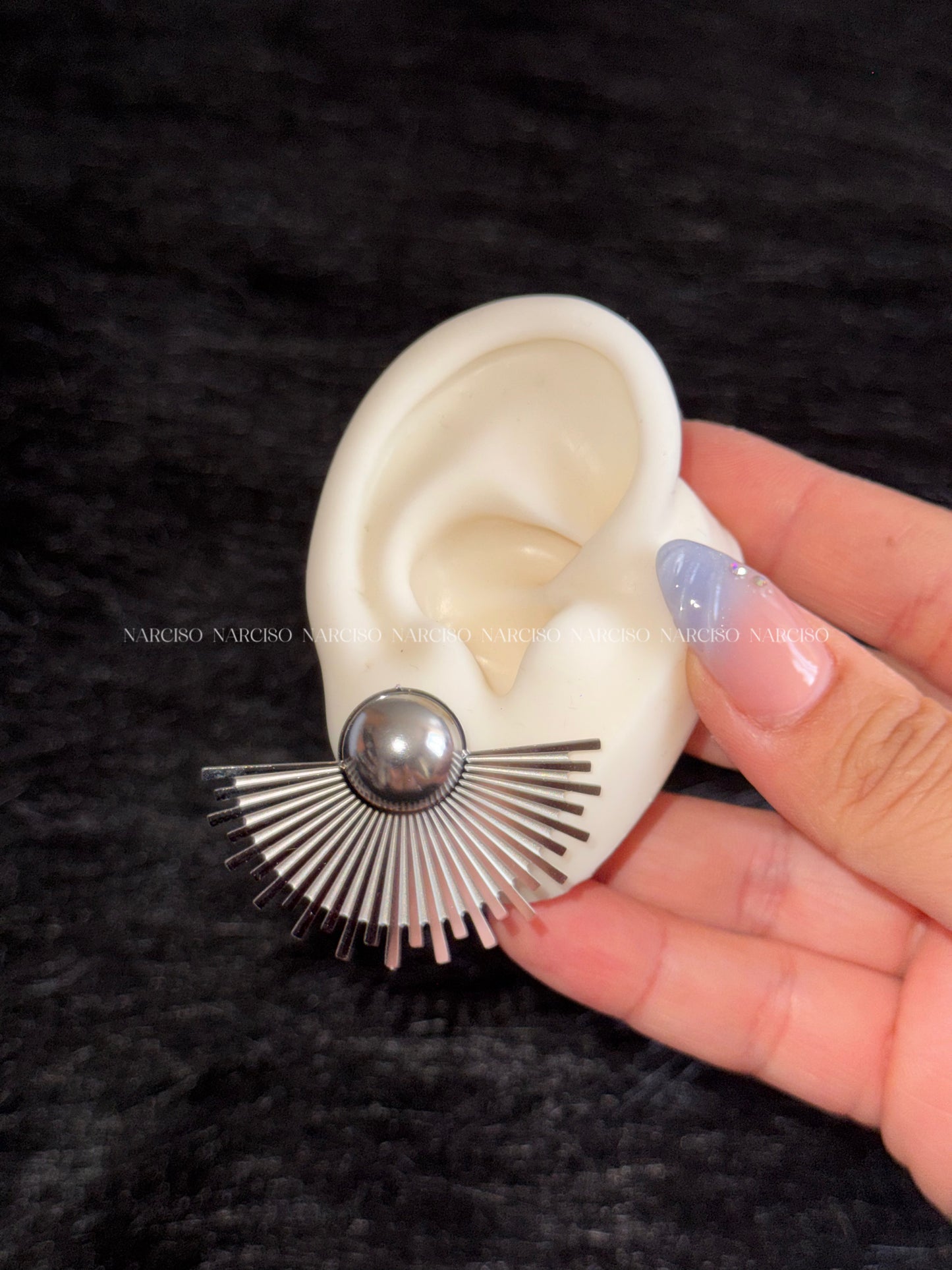 Aretes plateados