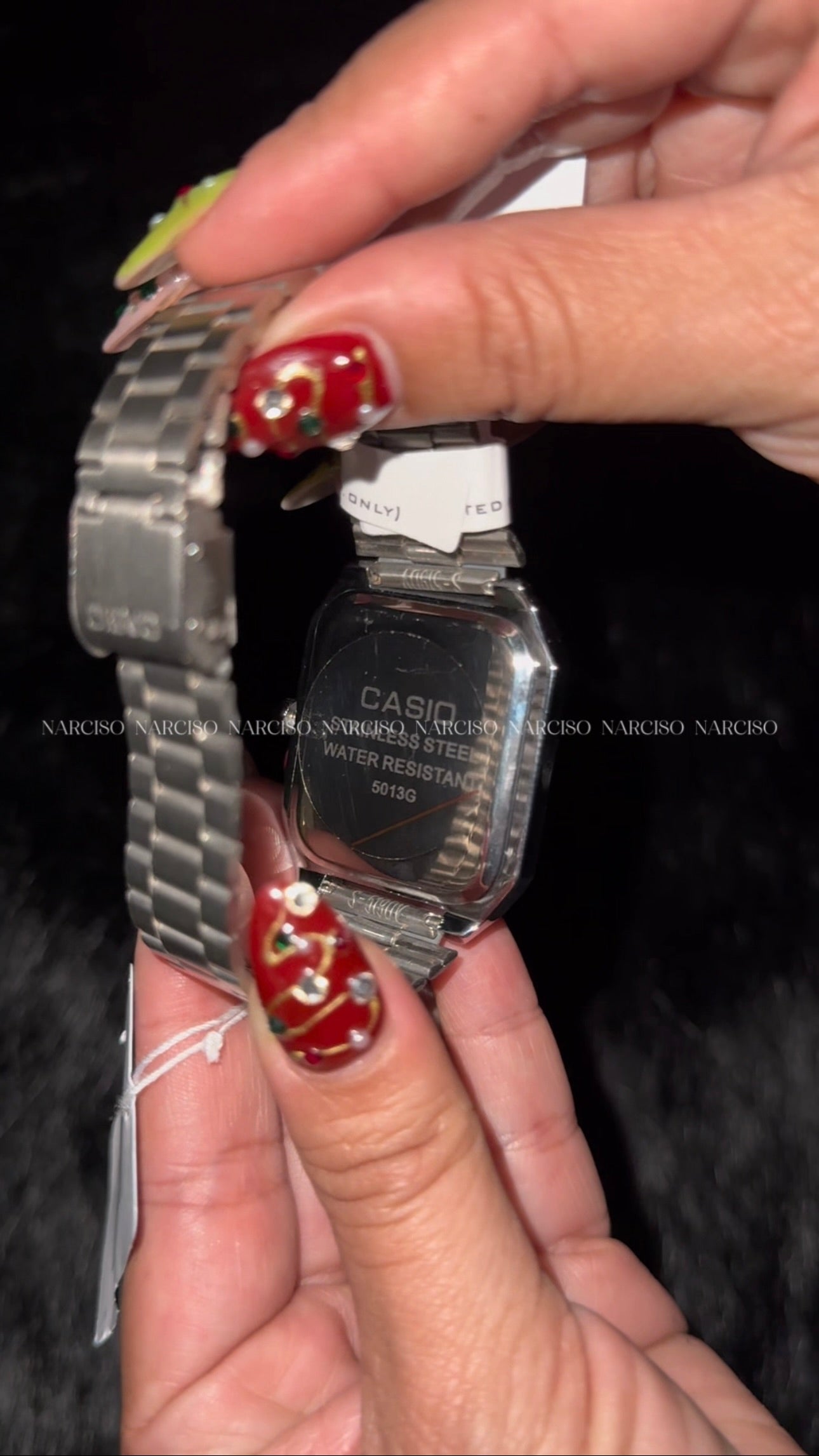 Casio azul plateado caballero