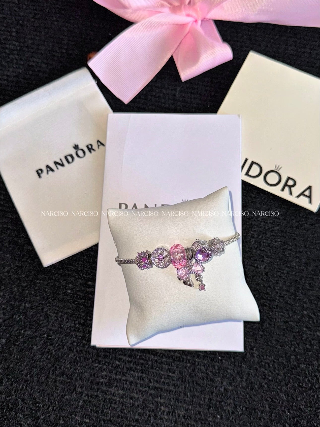 Pandora coquette lila y rosa