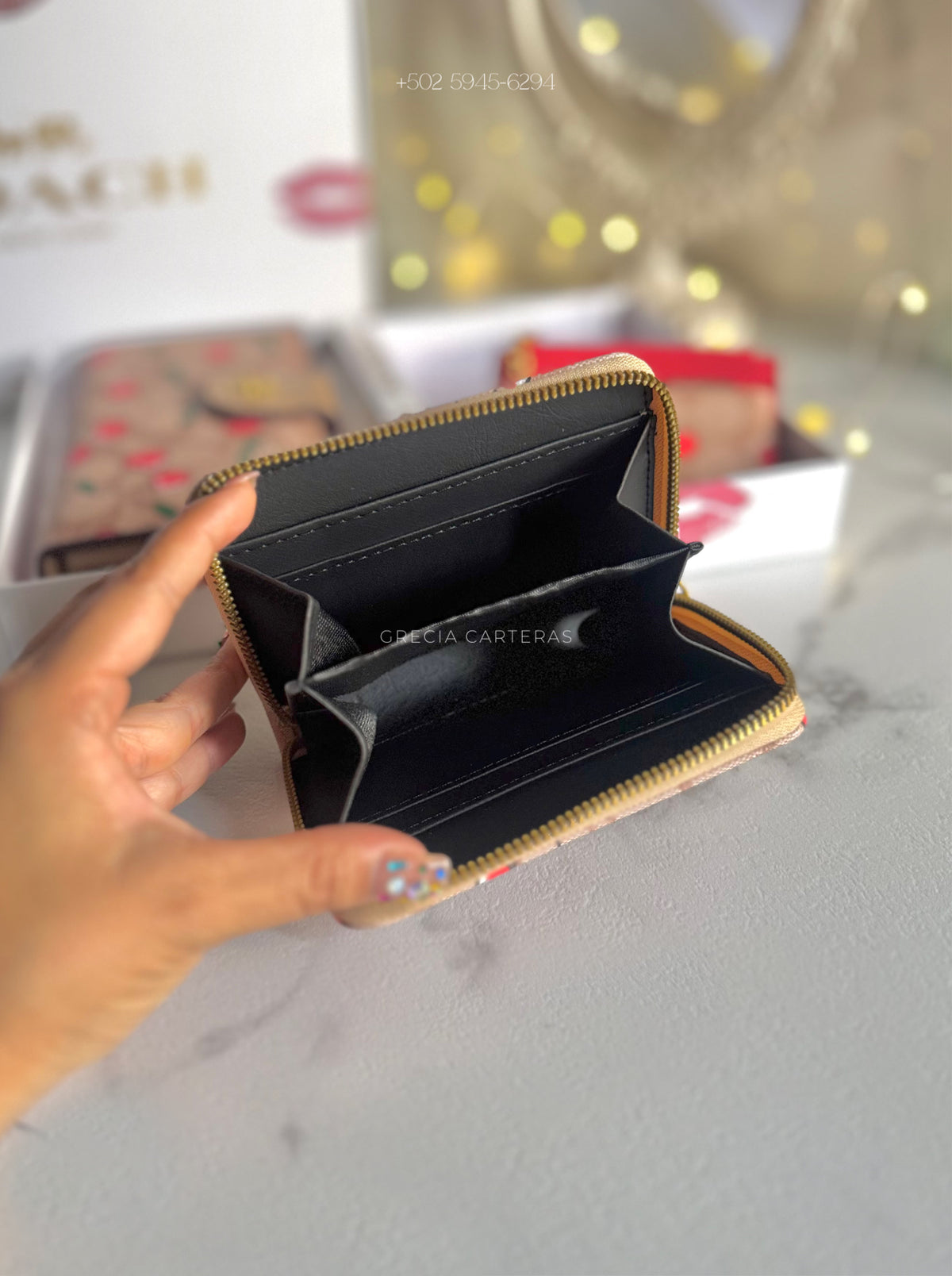 Set Coach café rojo