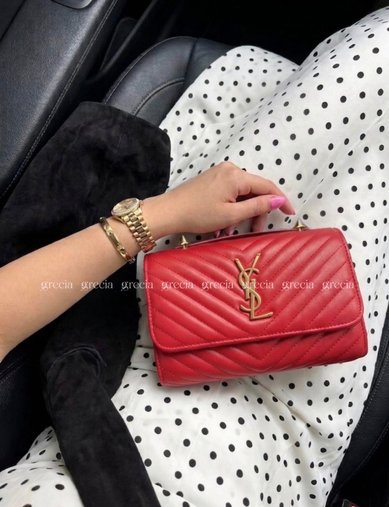 YSL rojo con dorado