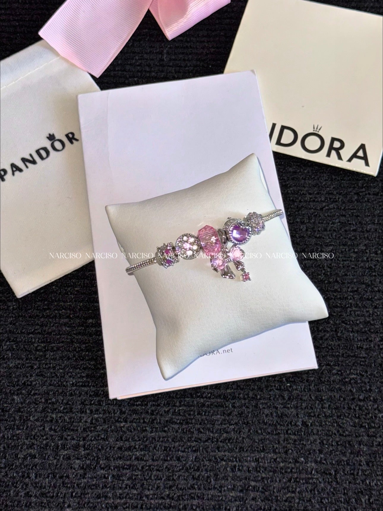 Pandora coquette lila y rosa