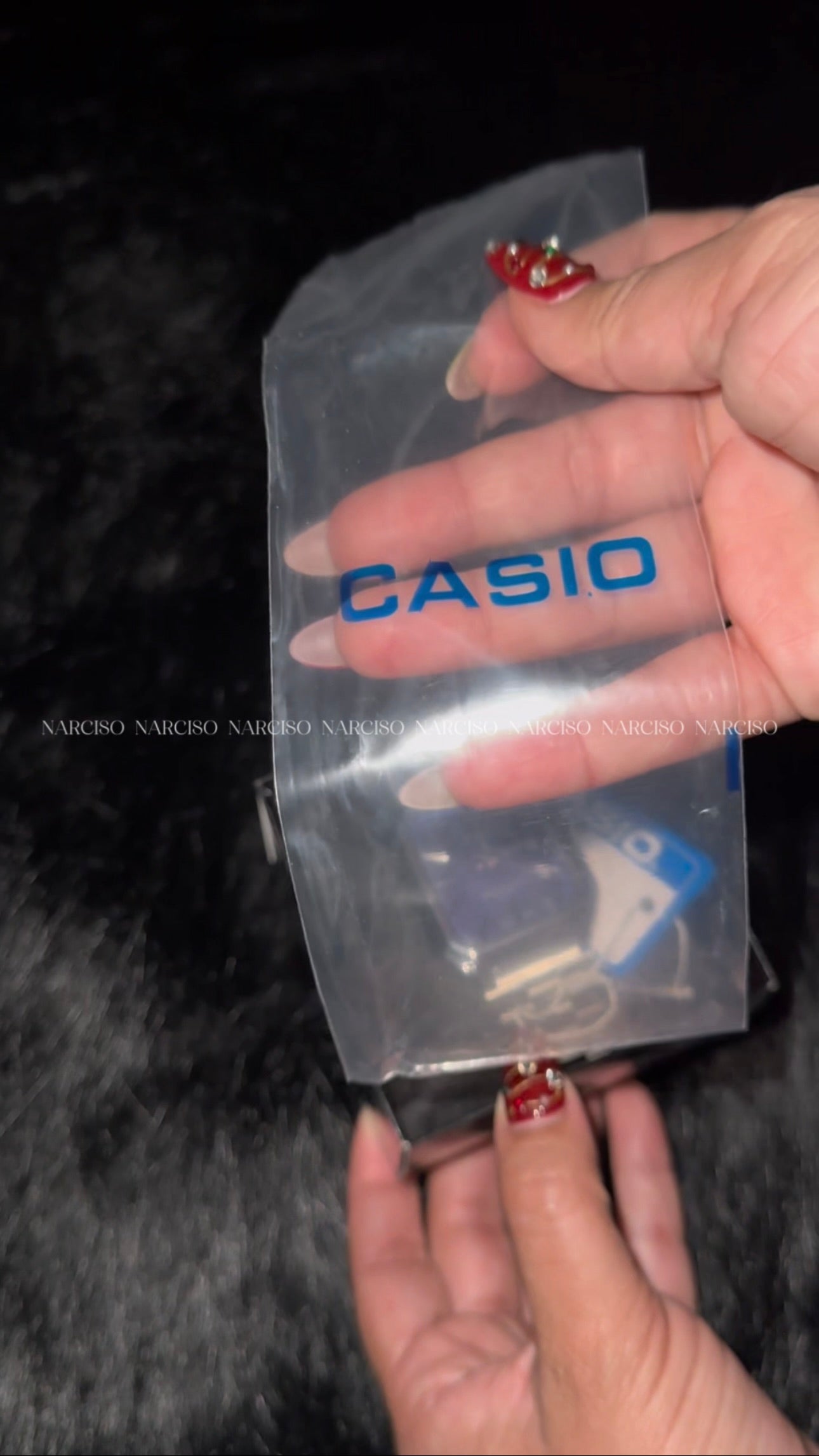 Casio azul plateado caballero