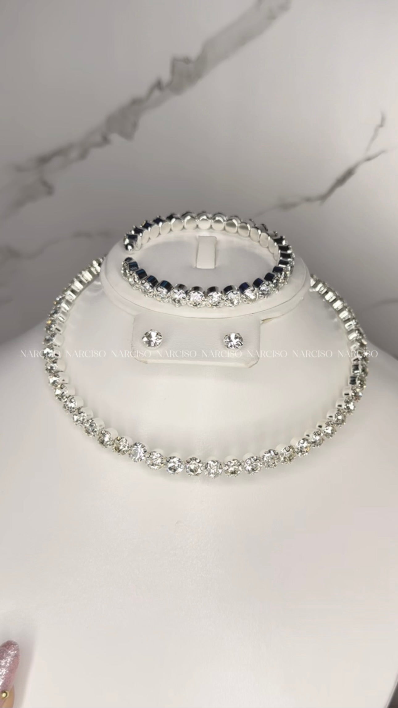 Set brillos plateado