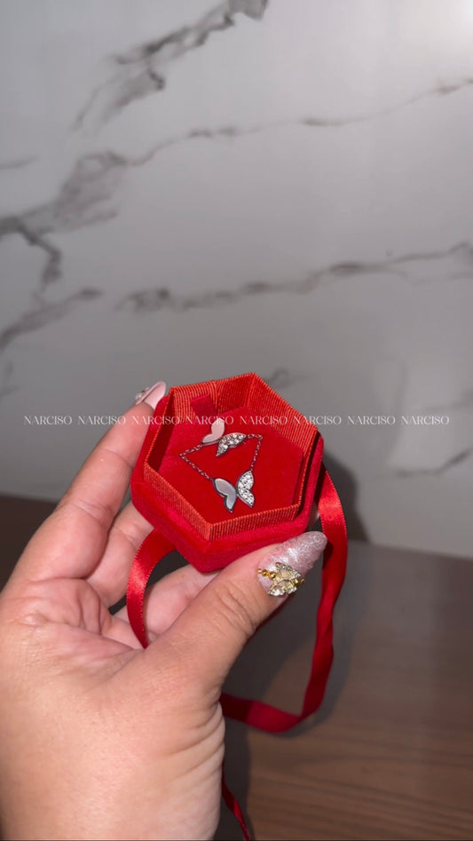 Joyero rojo para collar