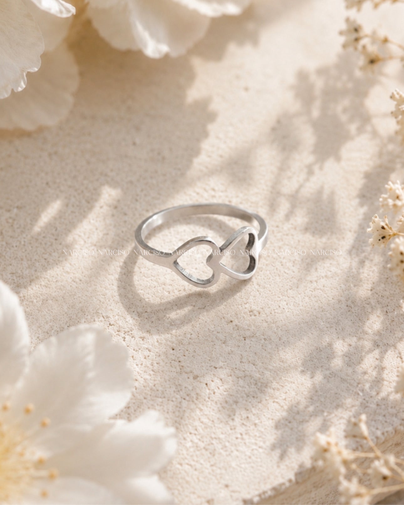 Anillo doble corazón
