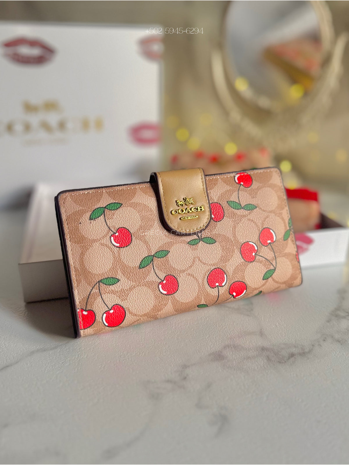 Set Coach café rojo