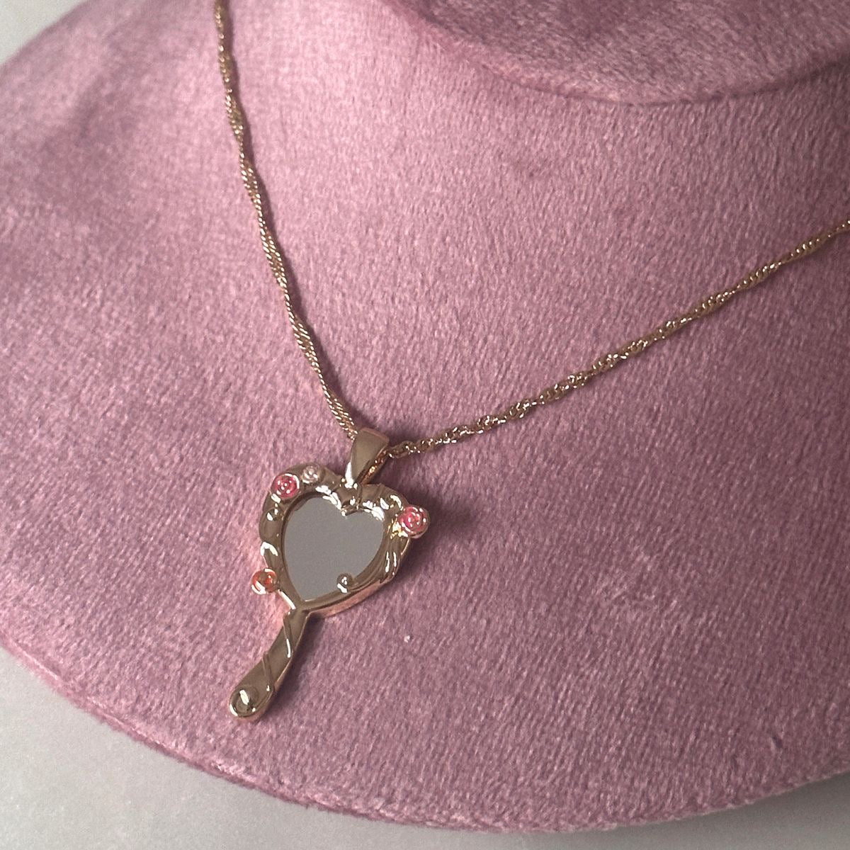 Collar espejo plateado Barbie
