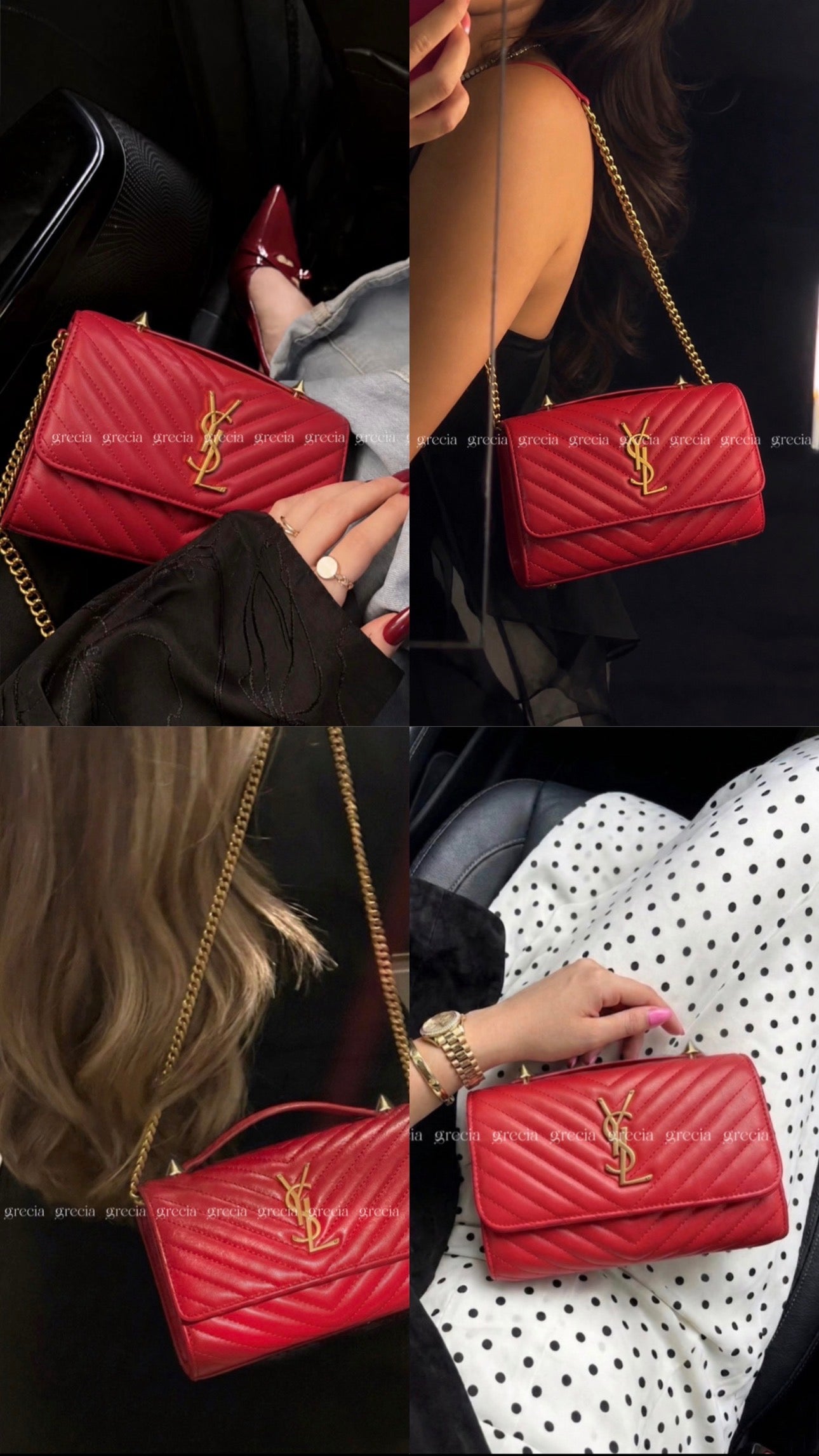 YSL rojo con dorado