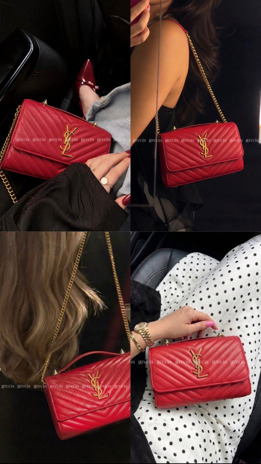 YSL rojo con dorado
