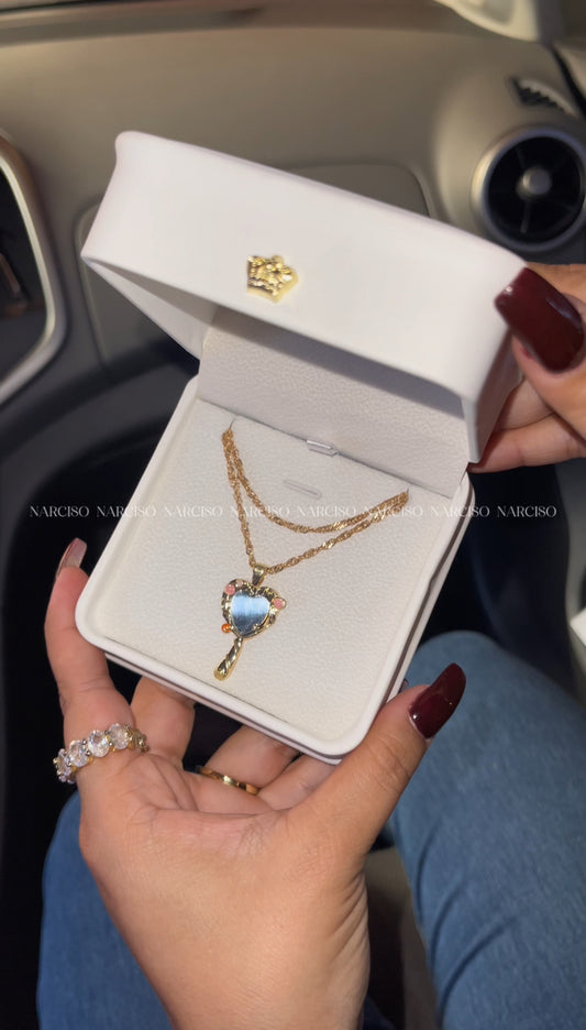 Collar espejo dorado Barbie