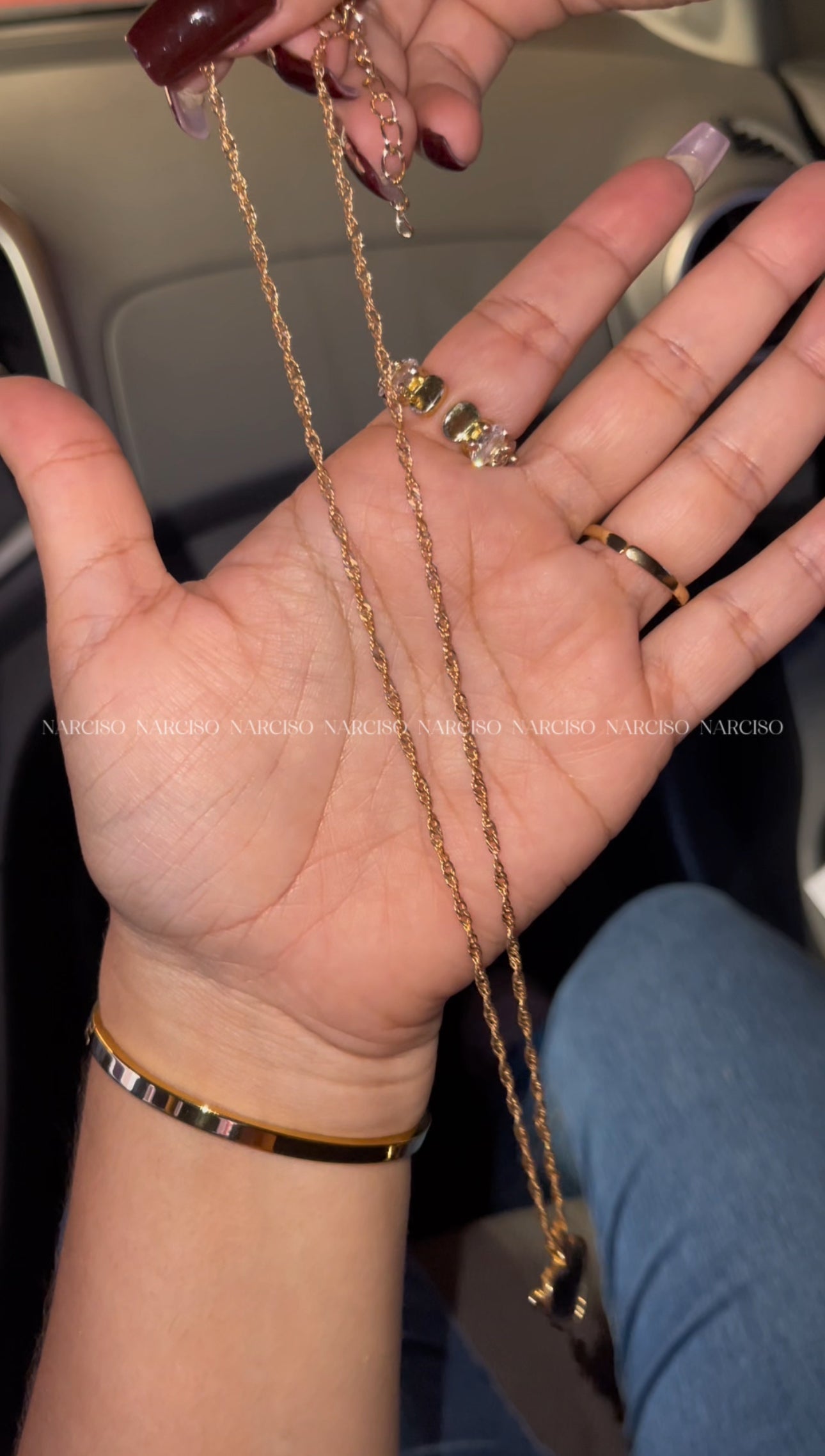 Collar espejo dorado Barbie