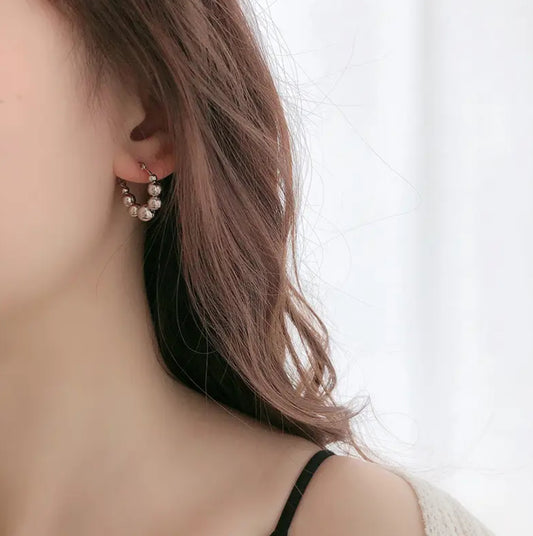 Aretes chunkys plateados