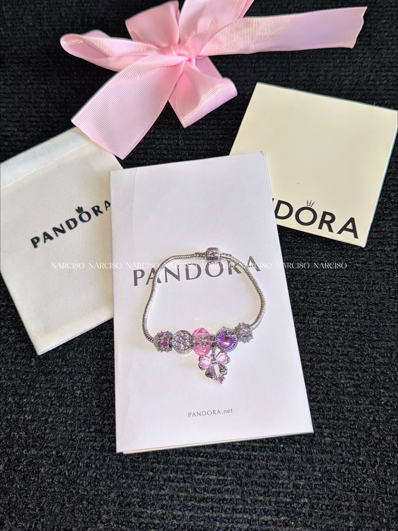 Pandora coquette lila y rosa