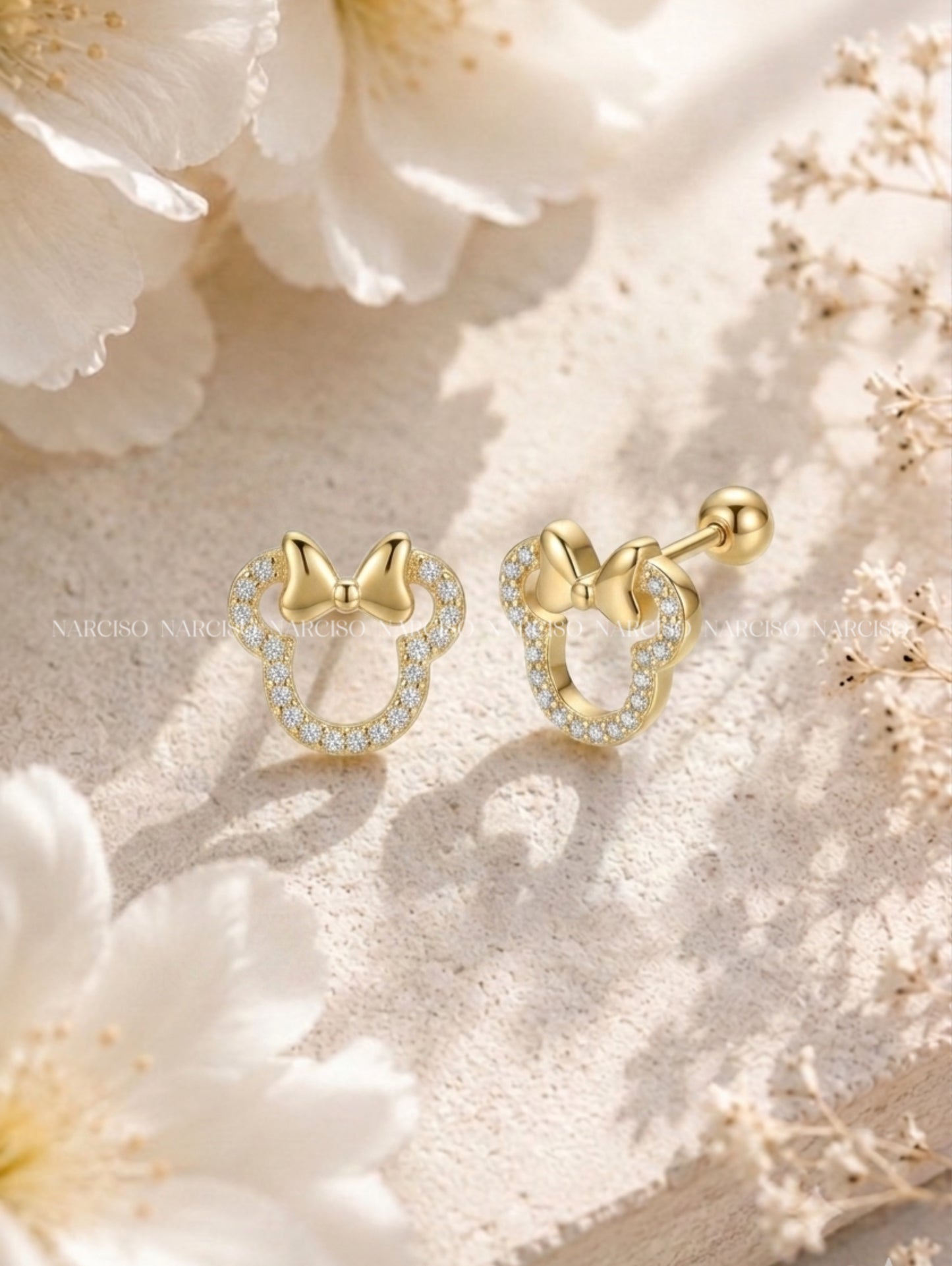 Aretes pequeños Minnie Mouse
