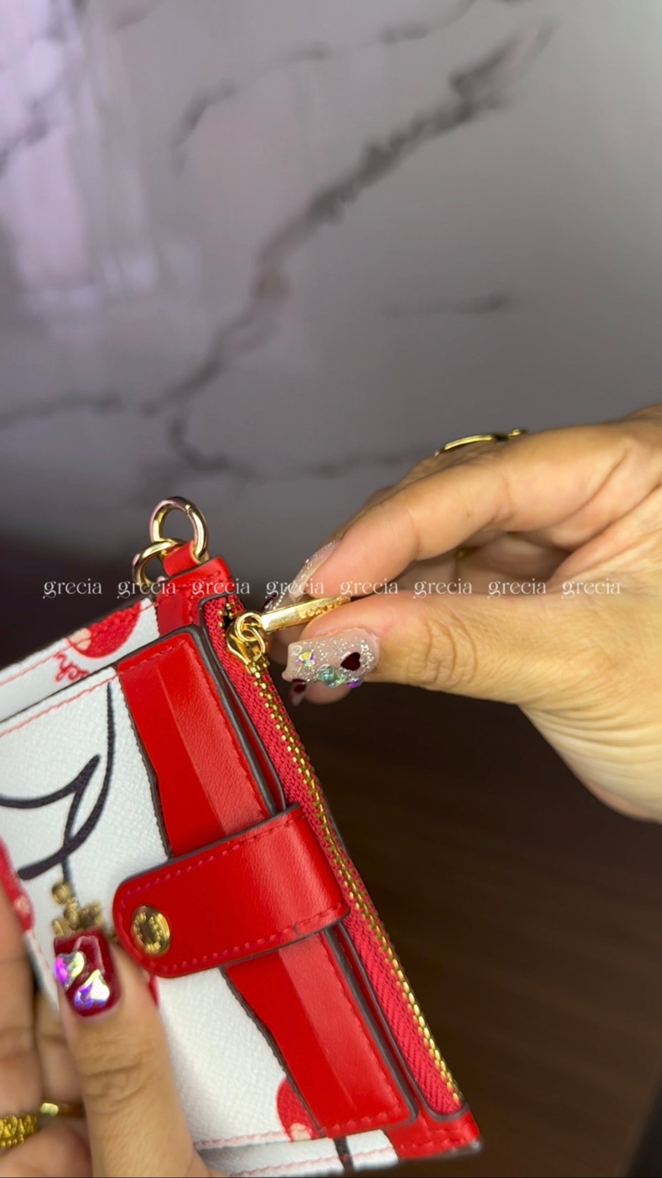 Tarjetero Coach Cherry