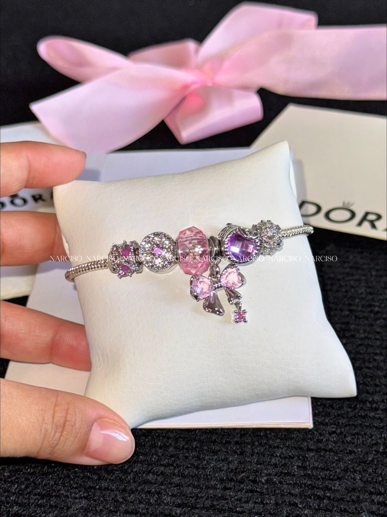 Pandora coquette lila y rosa