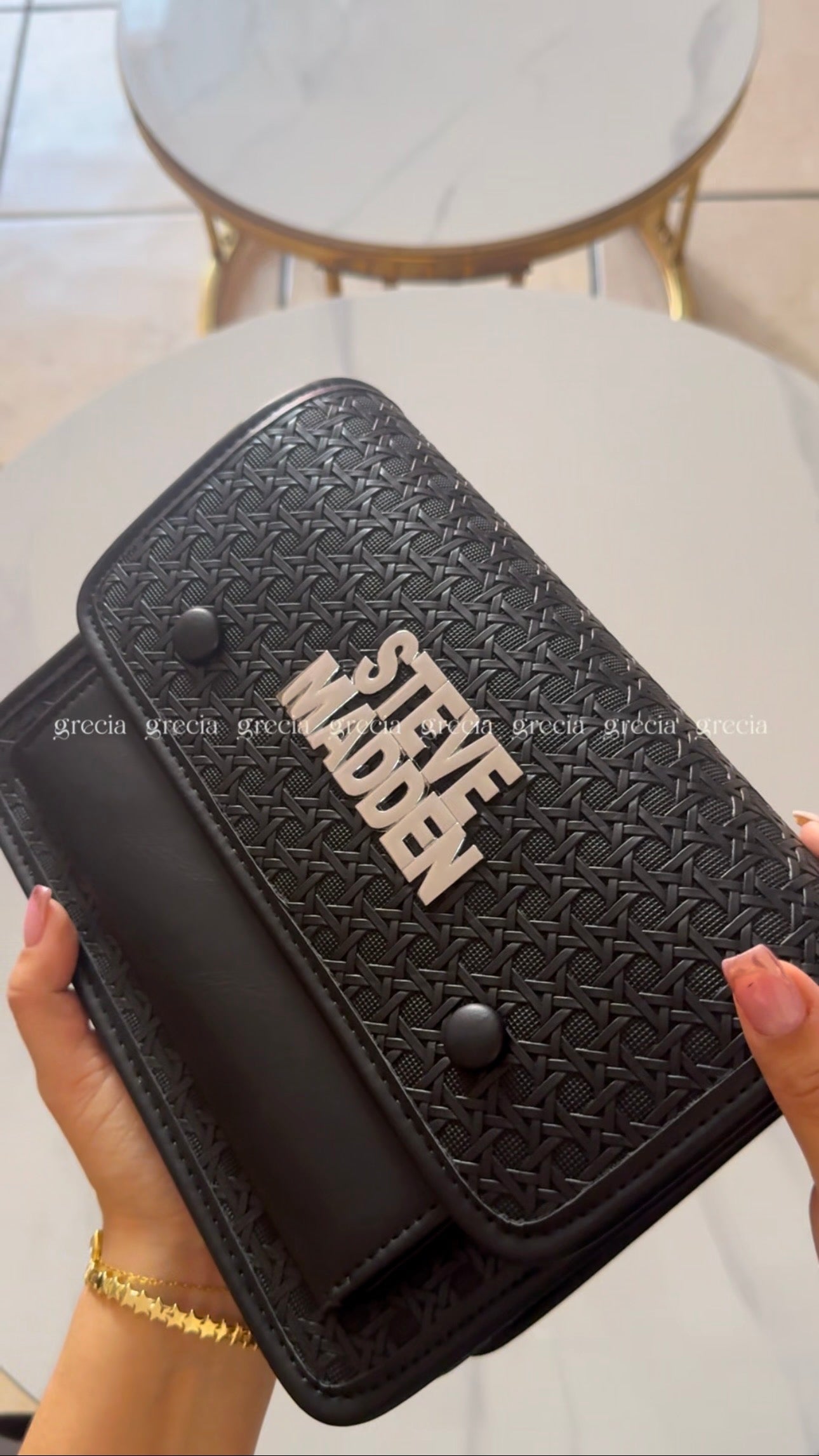 Steve Madden negra con plateado