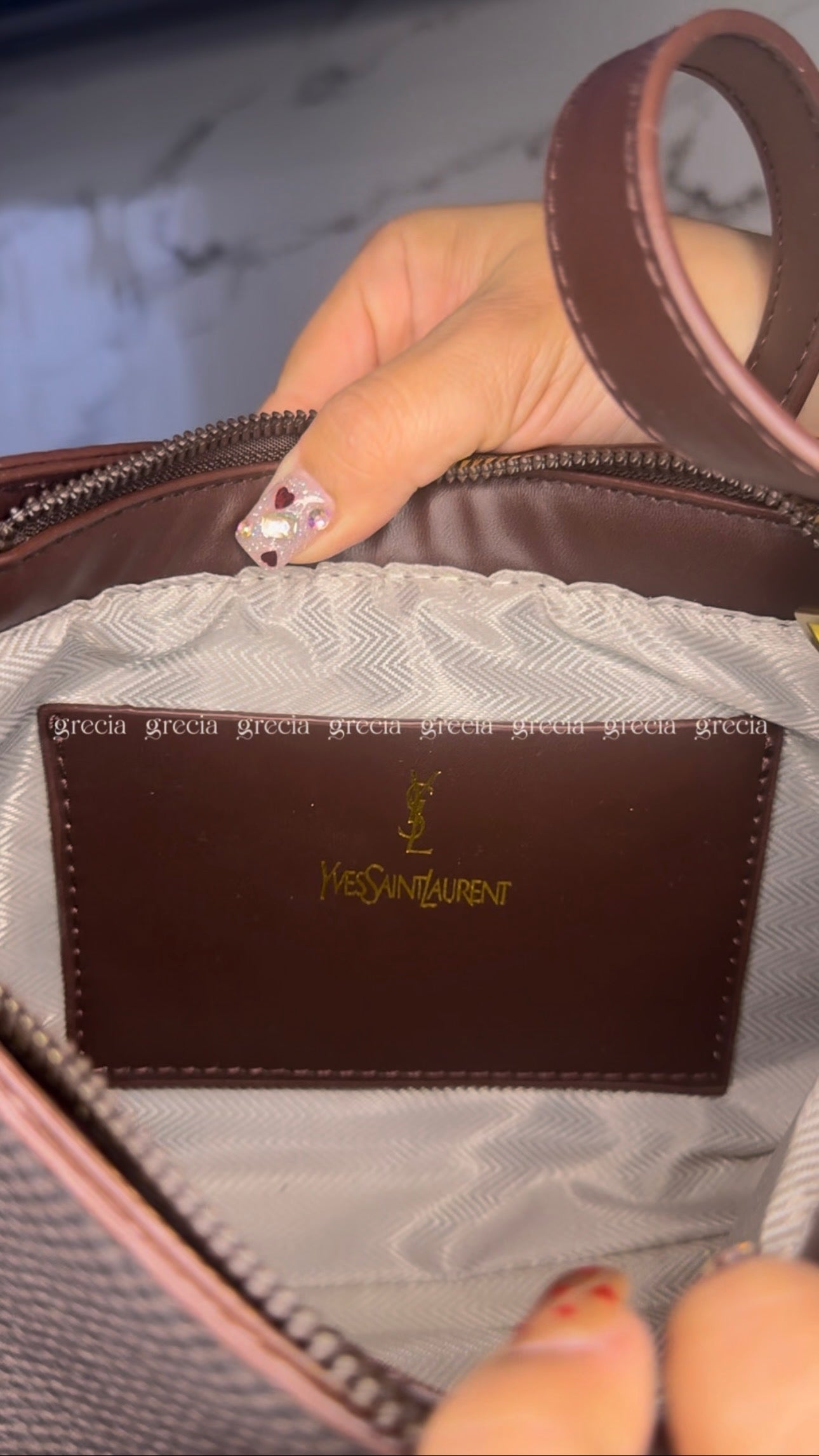 YSL café con dorado