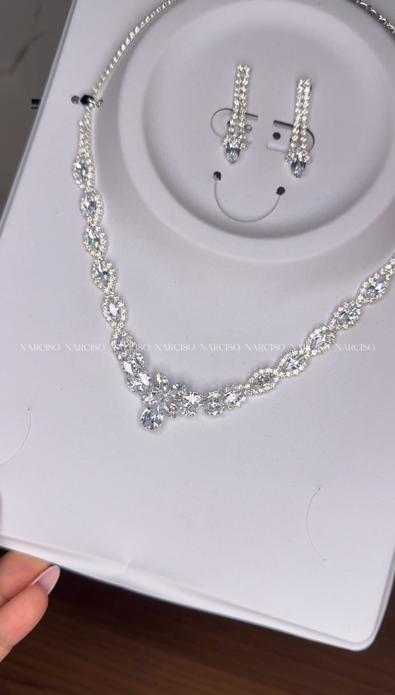 Set brillos plateado