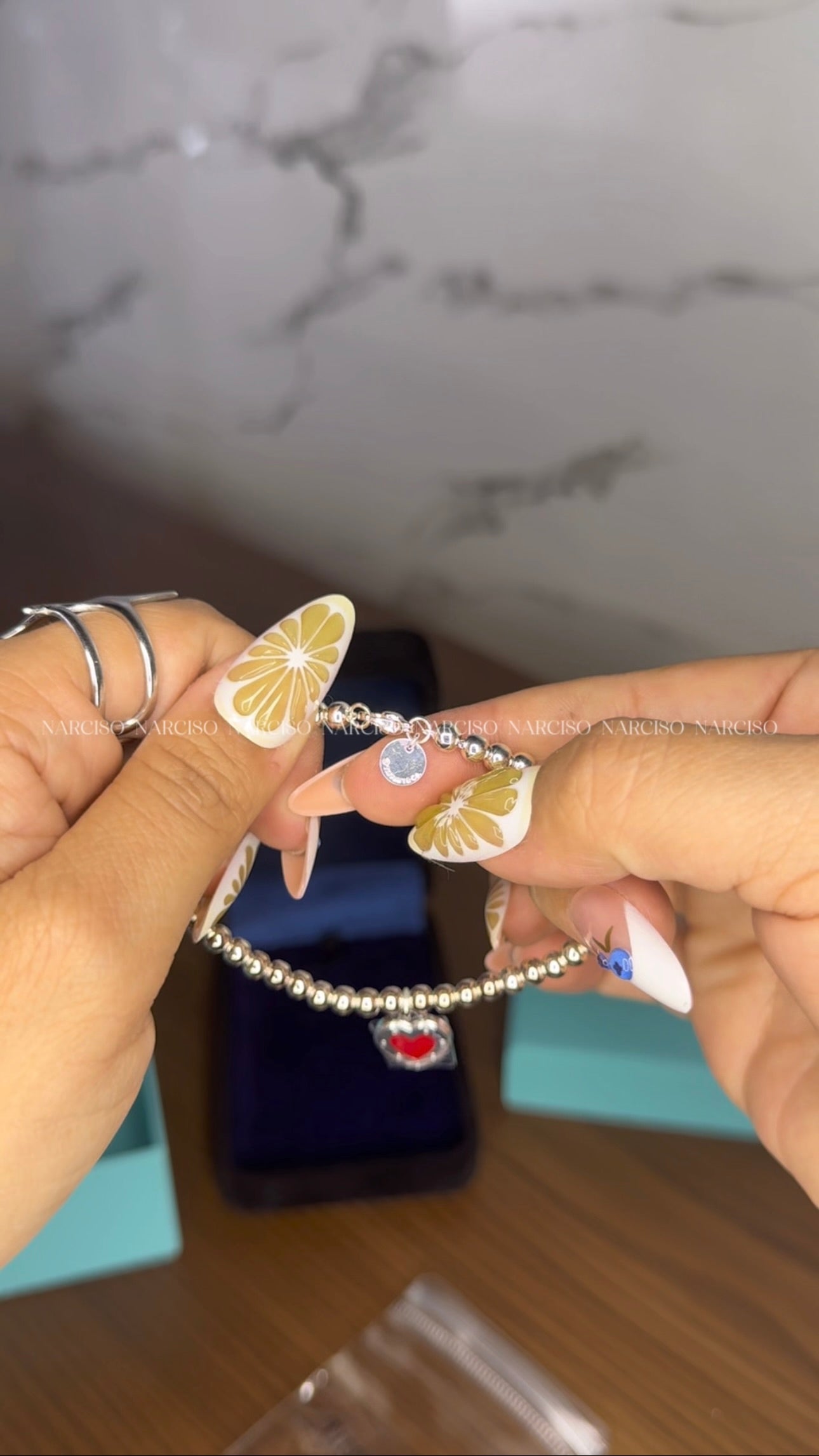 Pulsera Tiffany corazón rojo