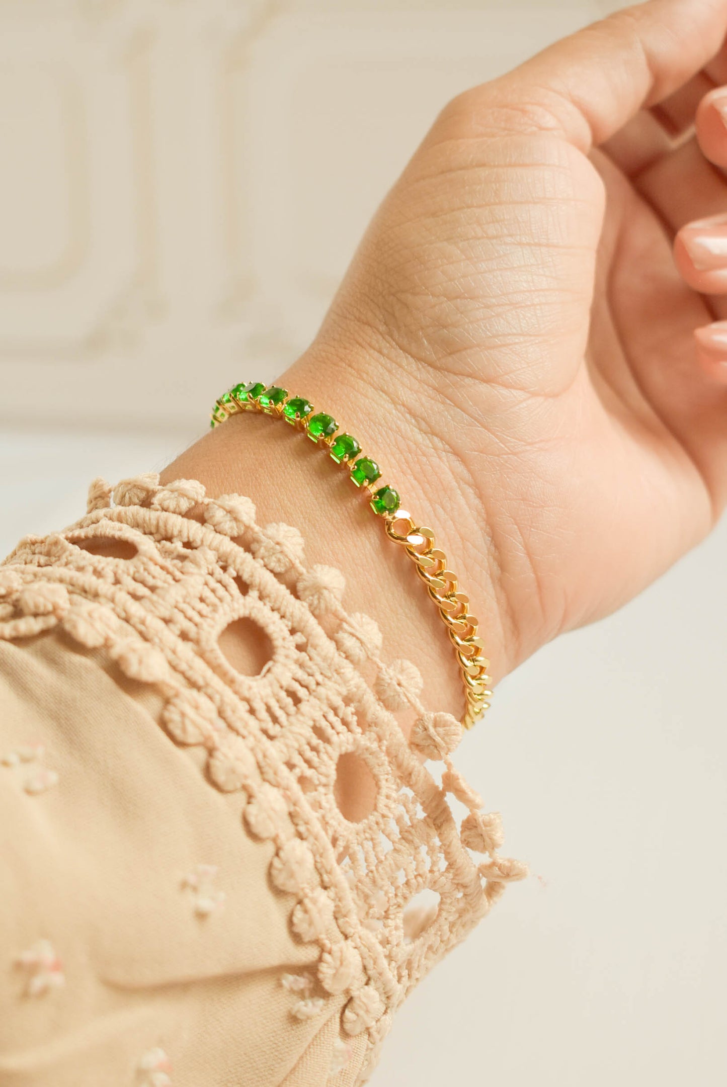 Pulsera cubana y verde