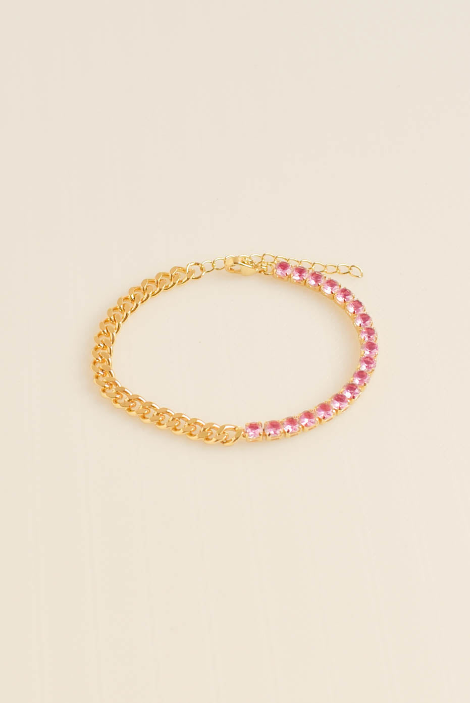 Pulsera cubana y rosado