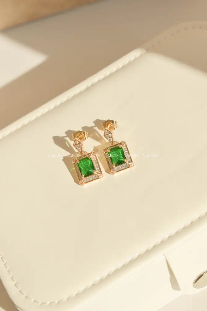 Aretes Verde Esmeralda