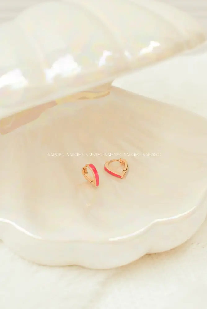 Argollas Rosadas Aretes