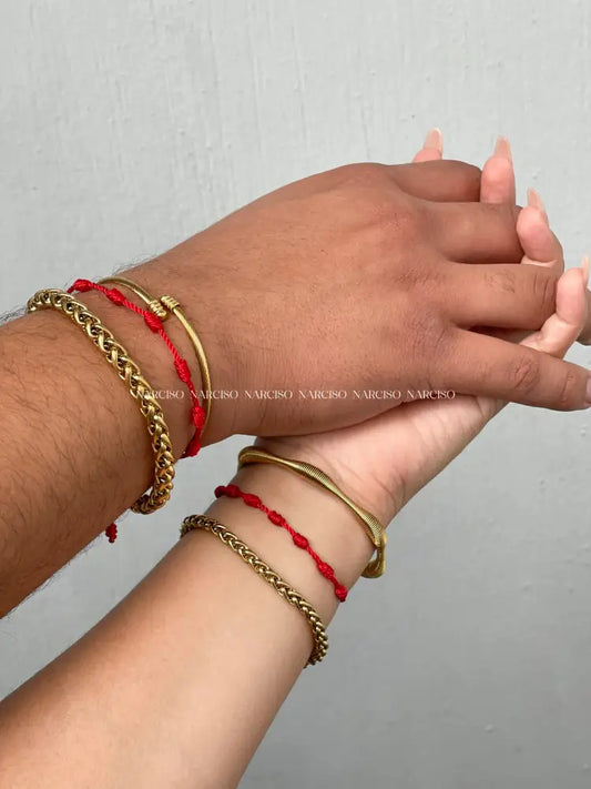 Dúo Pulseras De Hilo Rojo Compartir