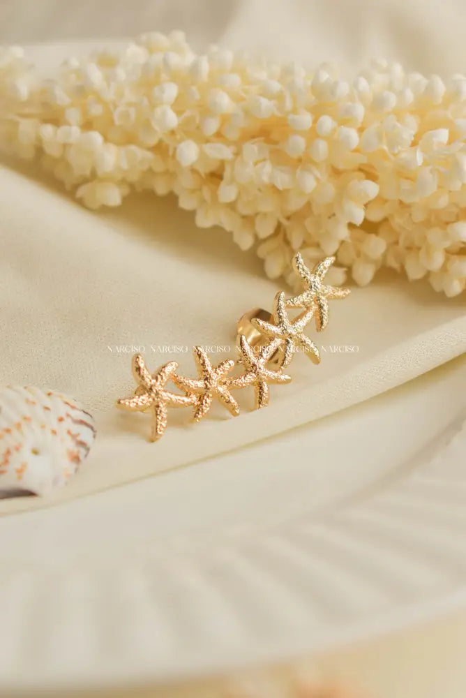 Earcuff Estrellas De Mar Falsos
