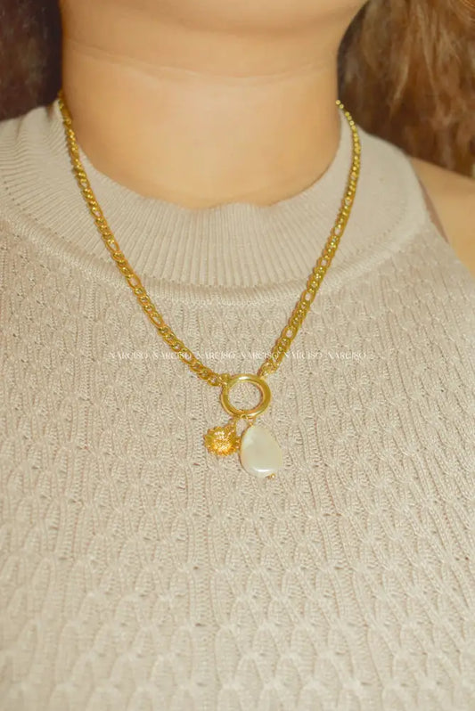 Girasol Y Perla Collar