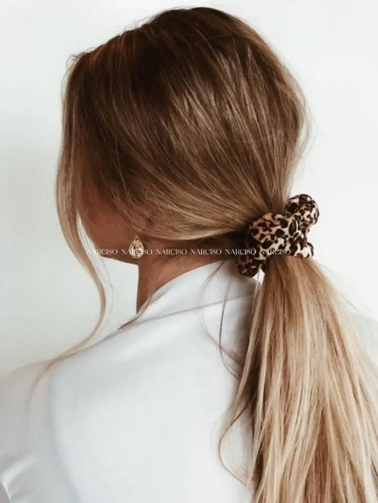 Scrunchie Animal Print Cabello